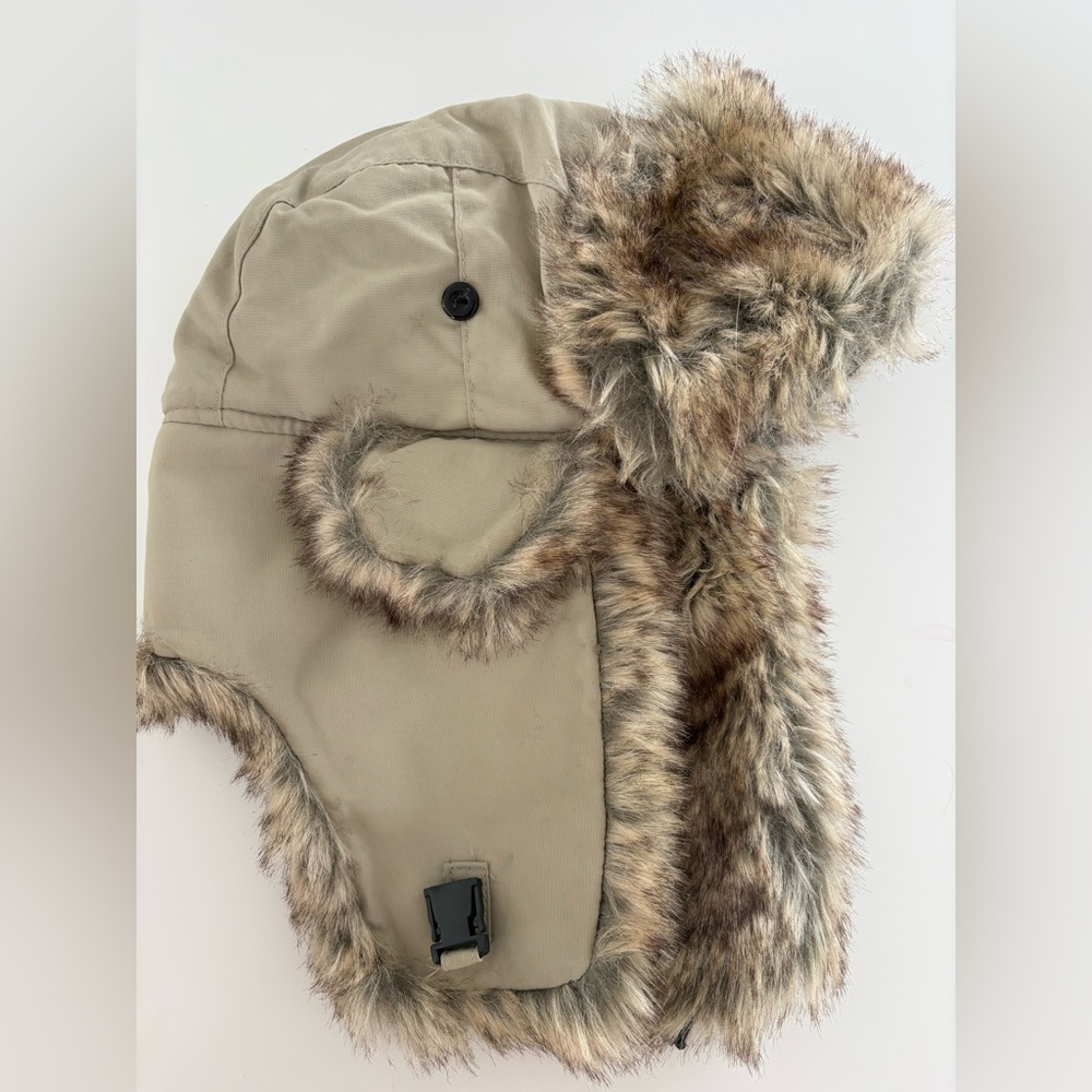 Faux Fur Trapper Hat Winter Aviator Style Ear Flap Hat